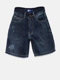 Boys Blue Washed Regular Fit Denim Shorts