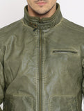 Being Human Olive Green Biker Jacket