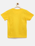 YK Disney Boys Yellow Star Wars Printed Round Neck T-shirt