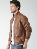 Mast & Harbour Brown Faux Leather Biker Jacket