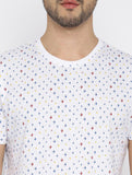 Pepe Jeans Men White Printed Slim Fit Round Neck T-shirt