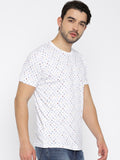 Pepe Jeans Men White Printed Slim Fit Round Neck T-shirt