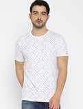 Pepe Jeans Men White Printed Slim Fit Round Neck T-shirt